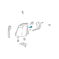 OEM 2008 Cadillac SRX Headlamp Bulb Diagram - 25735601