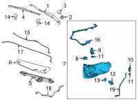 OEM 2022 Chevrolet Suburban Washer Reservoir Diagram - 84816822