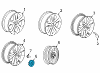 OEM Buick Encore GX Wheel Center Cap Diagram - 09597714