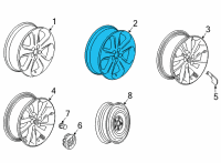 OEM 2022 Buick Encore GX Wheel, Alloy Diagram - 42481743