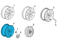 OEM 2022 Buick Encore GX Wheel, Alloy Diagram - 42506148