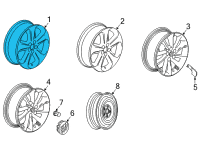 OEM 2022 Buick Encore GX Wheel, Alloy Diagram - 42607484
