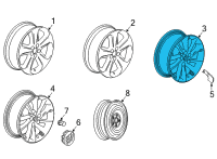 OEM 2022 Buick Encore GX Wheel, Alloy Diagram - 42481744