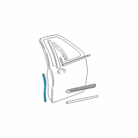 OEM 1996 Mercury Tracer Door Moldings Diagram - F2AZ5420910AA