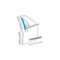 OEM 2002 Lincoln Navigator Upper Molding Diagram - 1L1Z-7820982-AA