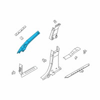 OEM 2018 Lincoln MKT Windshield Pillar Trim Diagram - AE9Z-7403598-AD