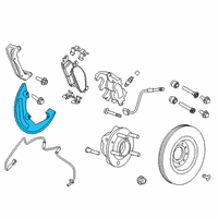 OEM 2016 Ford Police Interceptor Utility Splash Shield Diagram - AG1Z-2K004-A