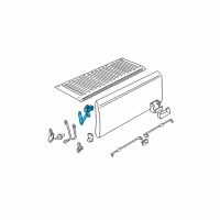 OEM 2000 GMC C3500 Pick Up Box End Gate Latch (W/Cable) Diagram - 15724157