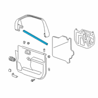 OEM 2020 Chevrolet Silverado 1500 Belt Weatherstrip Diagram - 84362011