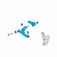 OEM 2008 Acura MDX Lower-Arm Complete , Right Front Diagram - 51350-STX-A07