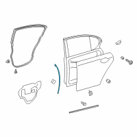 OEM 2018 Lexus GS450h WEATHERSTRIP, Rear Door Diagram - 67895-30040