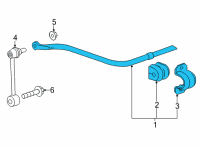 OEM 2021 Cadillac CT4 Stabilizer Bar Diagram - 84143834