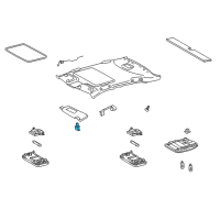 OEM Pontiac Retainer, Sunshade *Gray Diagram - 19184640