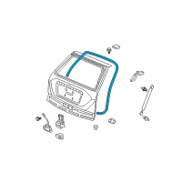 OEM 2007 Honda CR-V Weatherstrip, Tailgate Diagram - 74440-SXS-A01