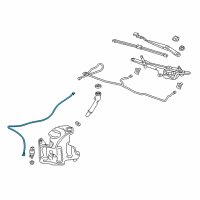 OEM 2018 Buick LaCrosse Washer Hose Diagram - 26698448