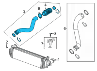 OEM Cadillac CT5 Air Inlet Tube Diagram - 84009656