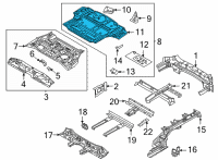 OEM 2021 Kia Sorento Panel Assembly-Rear FLOO Diagram - 65513P4050