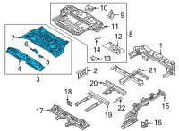 OEM 2021 Kia Sorento PNL Assembly-Rr Floor Fr Diagram - 65520P4050