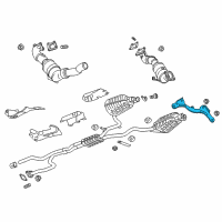 OEM 2016 Cadillac CT6 Catalytic Converter Brace Diagram - 23418464