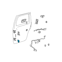 OEM 2000 Chevrolet Blazer Hinge Kit-Rear Side Door Lower Body Side Diagram - 15981565