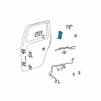 OEM Chevrolet S10 Rear Side Door Lock Assembly Diagram - 15111440