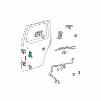 OEM 2003 Chevrolet S10 Hinge Kit, Rear Side Door Upper (Dr Side) Diagram - 15981563