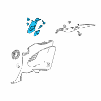 OEM 2016 Chevrolet Camaro Lock Pillar Trim Diagram - 84016270