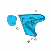 OEM 2021 Toyota C-HR Back Up Lamp Diagram - 81581-10011