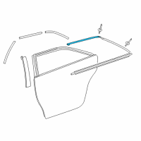 OEM 2017 Toyota Camry Upper Molding Diagram - 75763-06140