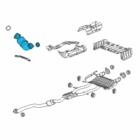 OEM 2017 Cadillac CTS Converter & Pipe Diagram - 12671759