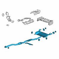 OEM 2014 Cadillac CTS Muffler & Pipe Diagram - 23328469