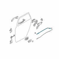 OEM Hyundai Door Lock Cable Assembly, Rear Diagram - 81491-2E000