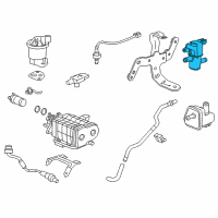 OEM 2013 Acura ILX Valve Assembly, Purge Control Solenoid Diagram - 36162-RW0-A01