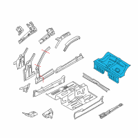 OEM 2009 Ford Mustang Center Floor Pan Diagram - 5R3Z-6311160-AA