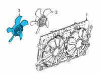 OEM 2022 Chevrolet Suburban Fan Motor Diagram - 84580366