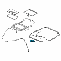 OEM 2020 Honda Passport Motor Assy., Sunroof Diagram - 70450-TG7-A01