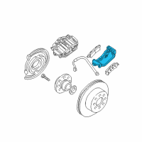 OEM 2000 Chevrolet Suburban 1500 Bracket Kit, Rear Brake Caliper Diagram - 18043519