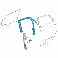 OEM 2019 Cadillac XT5 Run Weatherstrip Diagram - 23399511