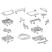 OEM Lexus Handle Assembly Deck Bo Diagram - 58470-78020-C1