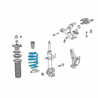 OEM Acura Spring, Left Front Diagram - 51406-STK-A03