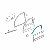 OEM 1996 Honda Civic Sub-Seal, L. FR. Door Diagram - 72365-S04-A01