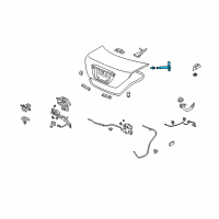 OEM 2008 Acura RL Stay Set, Passenger Side Trunk Open Diagram - 04741-SJA-A00