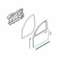 OEM BMW 745i Gasket, Door Joint, Bottom Front Left Diagram - 51-21-8-223-663