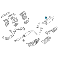OEM 2012 Nissan Sentra Mounting-Exhaust, Rubber Diagram - 20651-9B000