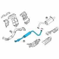 OEM 2012 Nissan Sentra MUFFLER Assembly-Exhaust, Sub Diagram - 20300-ET81A