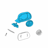 OEM 1998 BMW Z3 Left Primed El.Exterior Heatable Mirror Diagram - 51-16-8-397-039