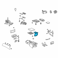 OEM Lexus LS460 Hinge Sub-Assy, Console Compartment Door Diagram - 58907-50060