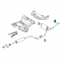 OEM 2018 Ford Transit Connect Rear Muffler Insulator Diagram - CV6Z-5A262-A