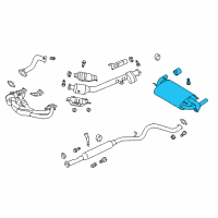 OEM Toyota Muffler & Pipe Diagram - PTR03-18170