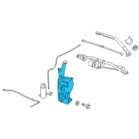 OEM 2014 GMC Sierra 2500 HD Washer Reservoir Diagram - 22880826